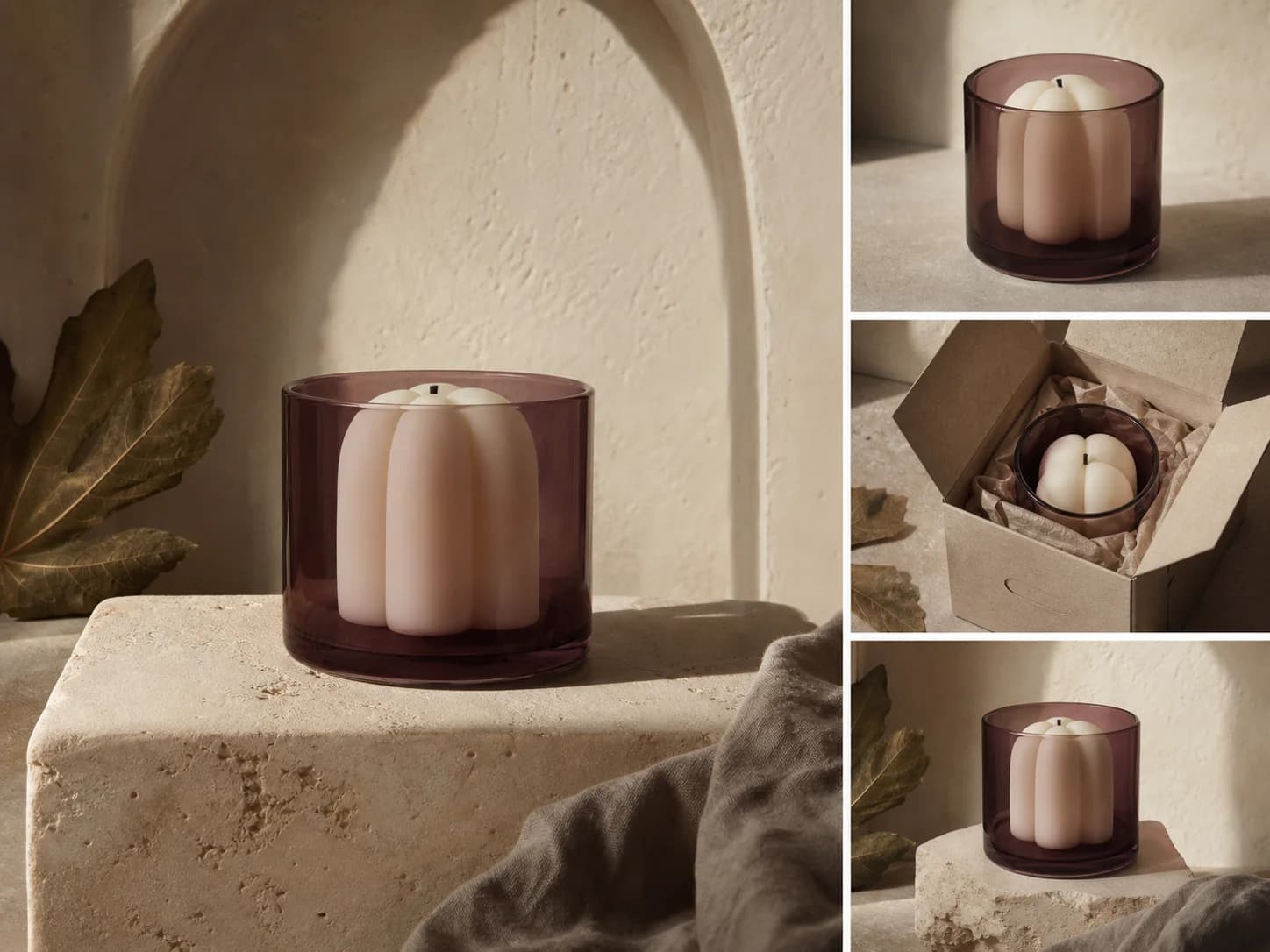 Artisan candle launch set inside an illustrative project workspace